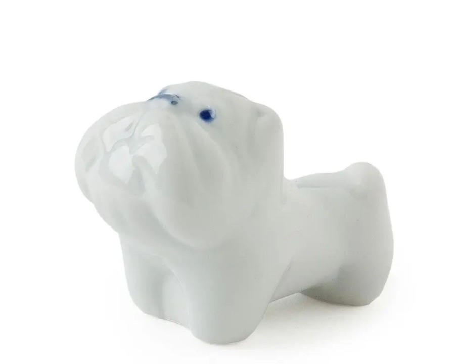 Whimsy Miya Company Dogs | Bulldog Chopstick Rest - White