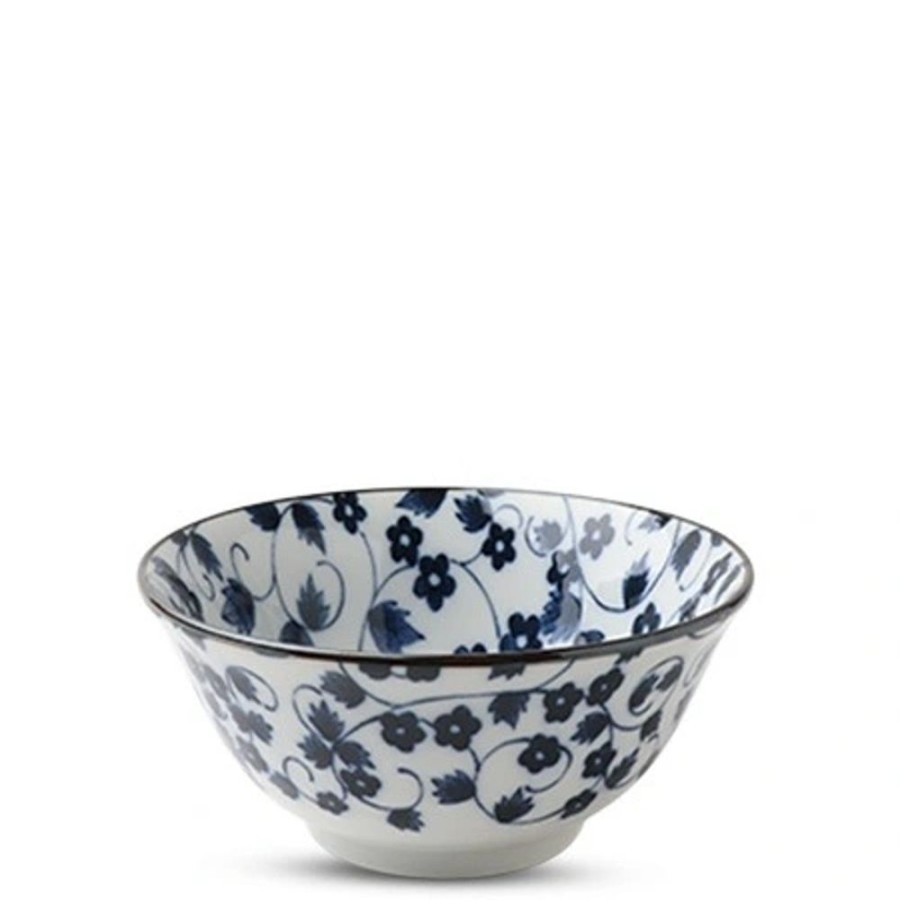 Tabletop Miya Company Blue & White 6" Bowls | Blue & White Kiku Karakusa 5.75" Bowl