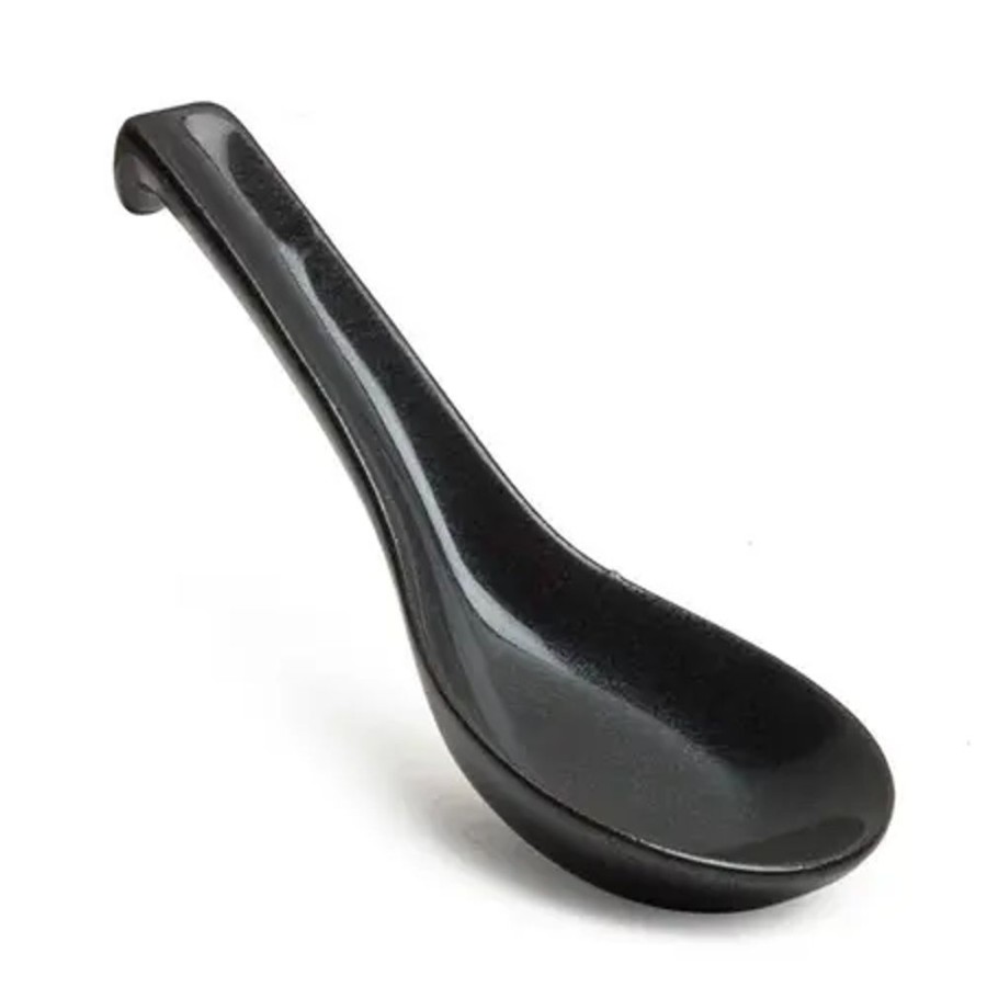Tabletop Miya Company Soup Spoons | Iron Glaze Soup Spoon
