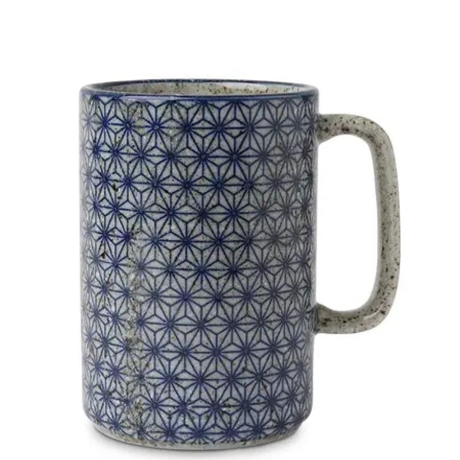 Tabletop Miya Company Mugs | Mug Blue Asanoha 16 Oz.