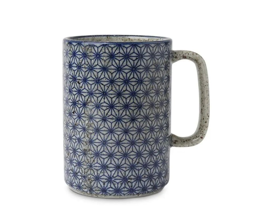 Tabletop Miya Company Mugs | Mug Blue Asanoha 16 Oz.