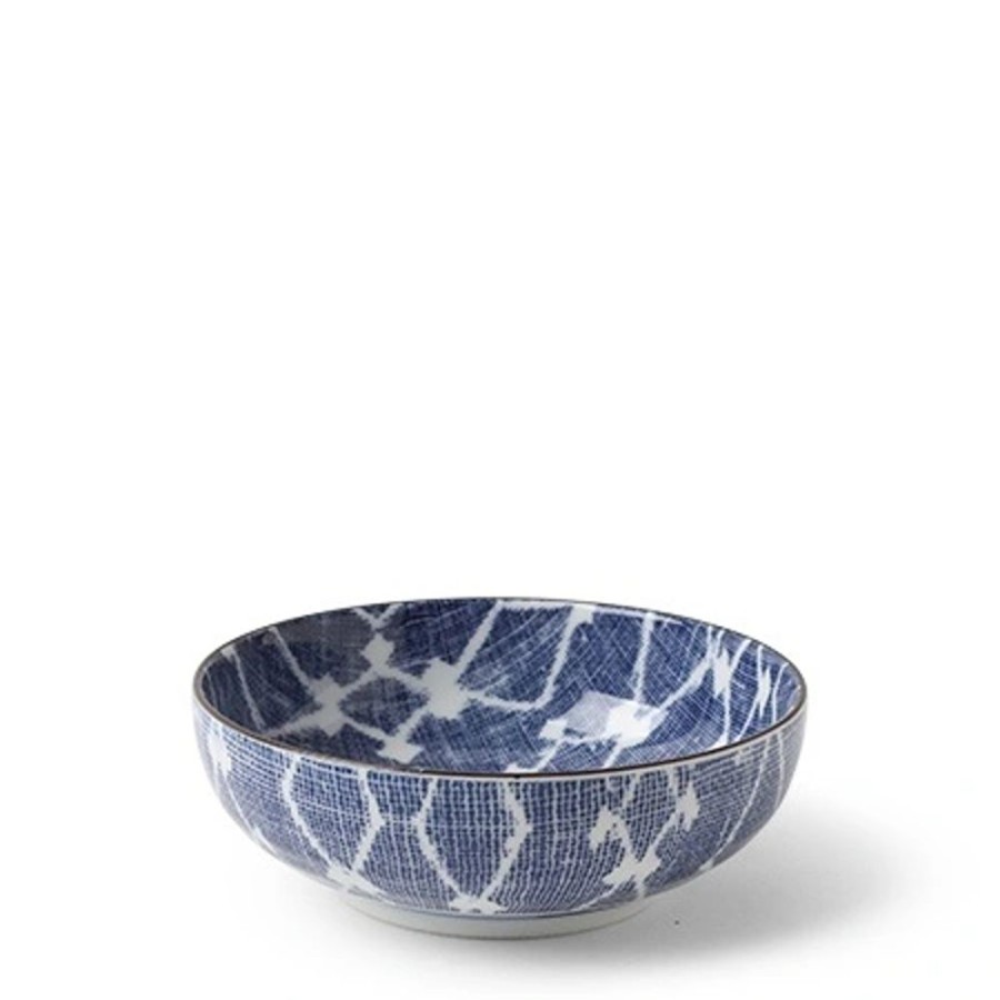 Tabletop Miya Company Shallow Bowls | Aizome Hishi 5" Shallow Bowl