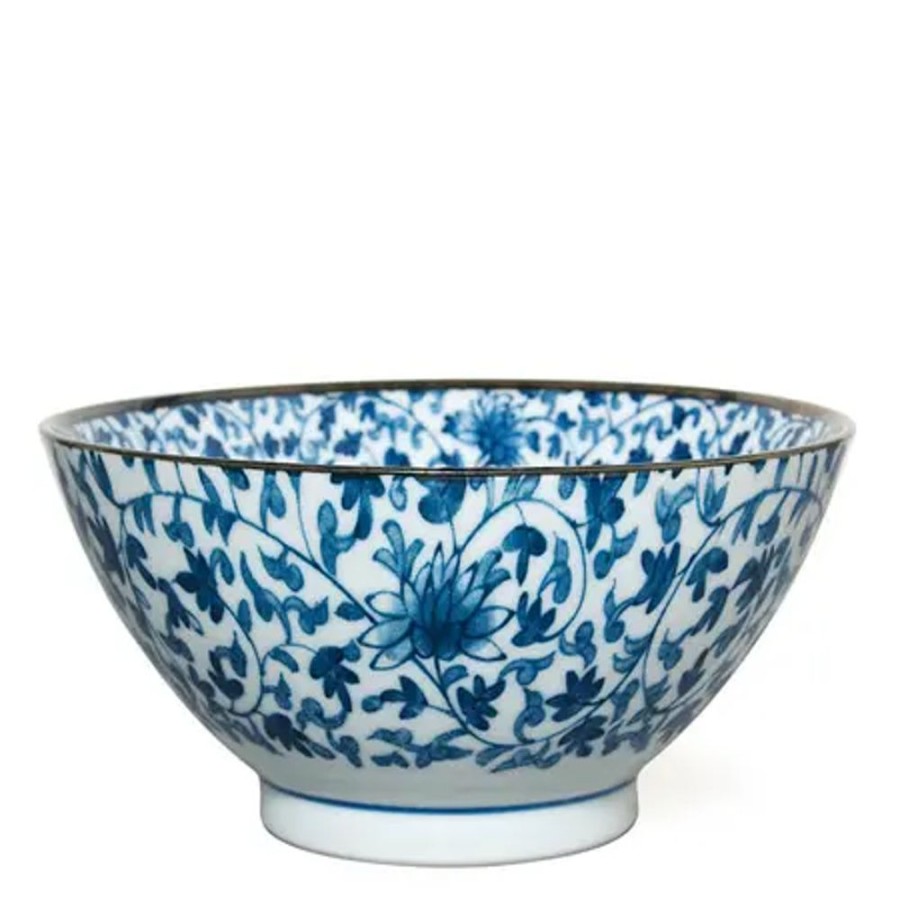 Tabletop Miya Company Ramen Bowls | Karakusa Vine 7" Noodle Bowl