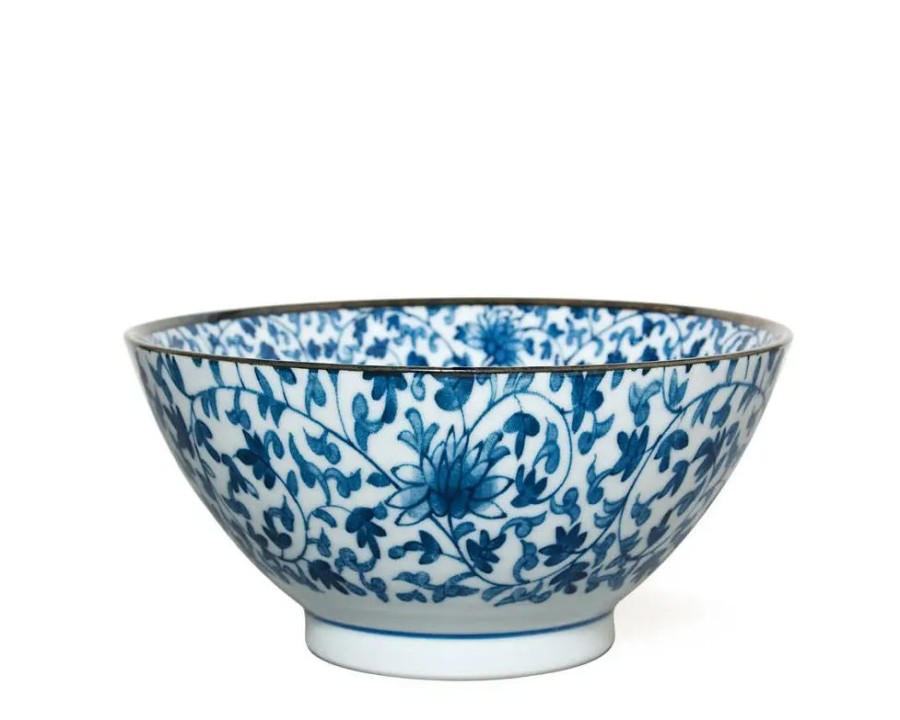 Tabletop Miya Company Ramen Bowls | Karakusa Vine 7" Noodle Bowl