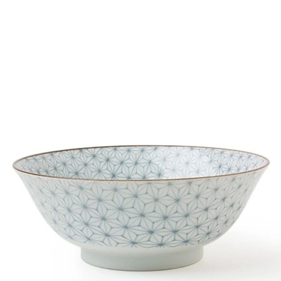 Tabletop Miya Company Ramen Bowls | Asanoha Colors 7.25" Bowl - Gray