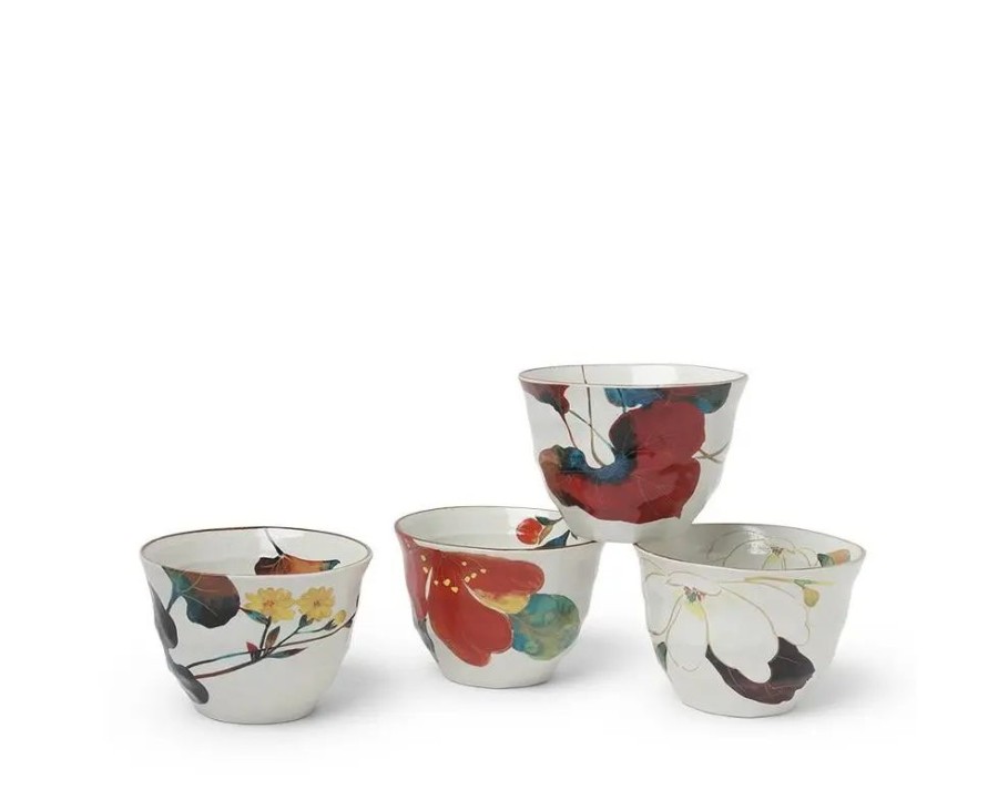 Tabletop Miya Company Cup/Mug Sets | Floral Fall 7 Oz. Teacup Set
