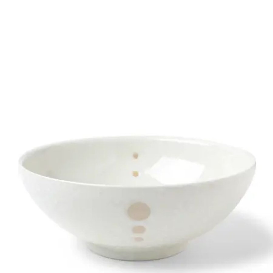 Tabletop Miya Company Large Bowls | Satin White Dots 8-3/8" Bowl