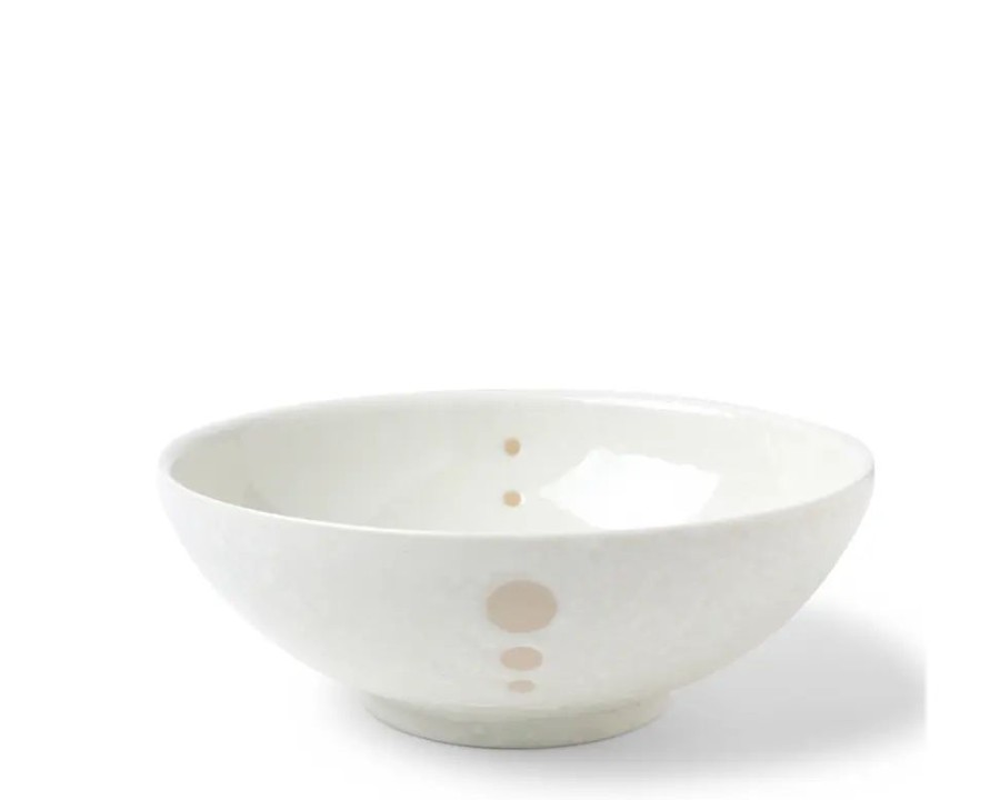 Tabletop Miya Company Large Bowls | Satin White Dots 8-3/8" Bowl