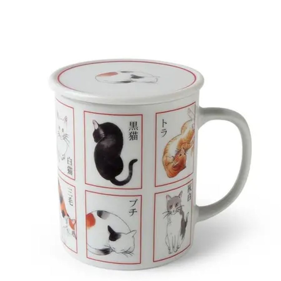 Whimsy Miya Company Cups/Mugs | Catopedia Mug With Lid