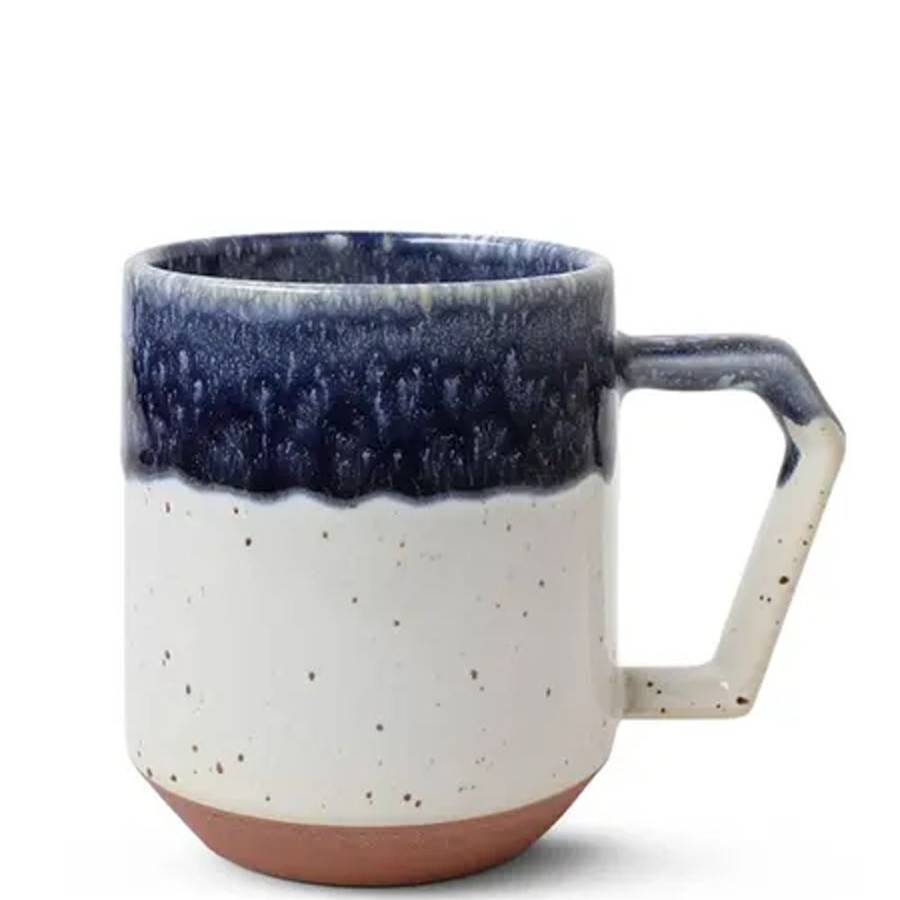 Tabletop Miya Company Mugs | Chips 12 Oz. Mug Navy Drip Glaze