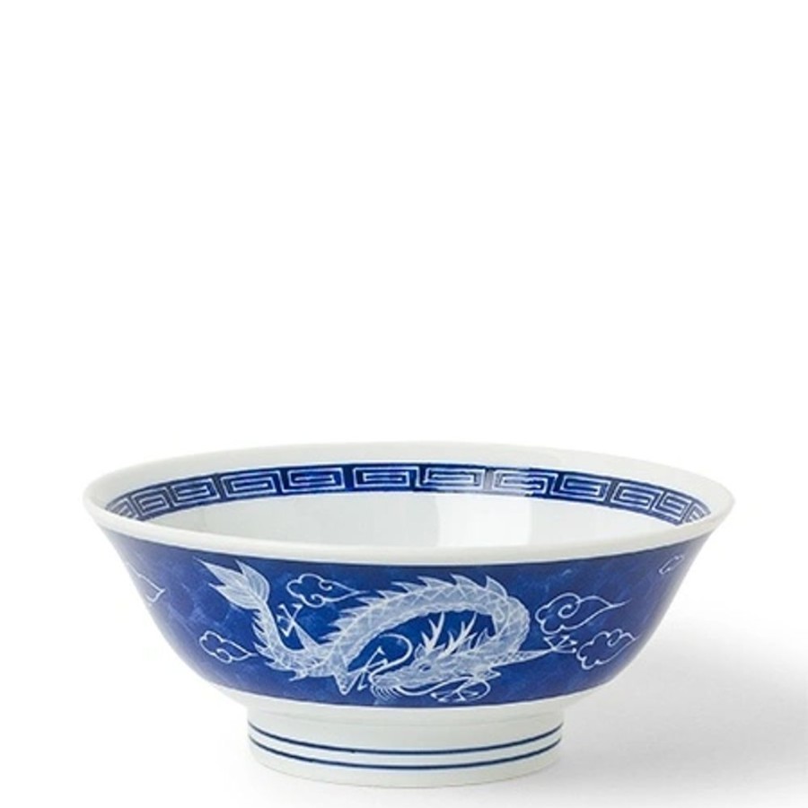 Tabletop Miya Company Ramen Bowls | Dragon Blue 8.5" Bowl