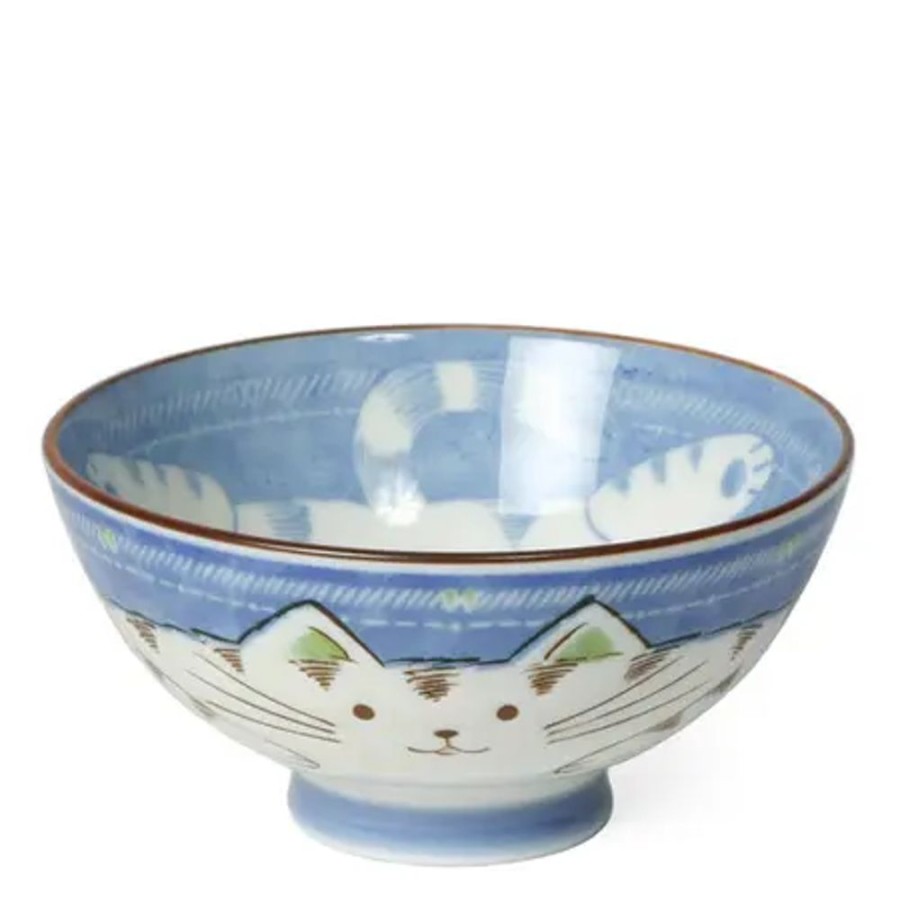 Whimsy Miya Company Bowls | Blue Cat Rice Bowl