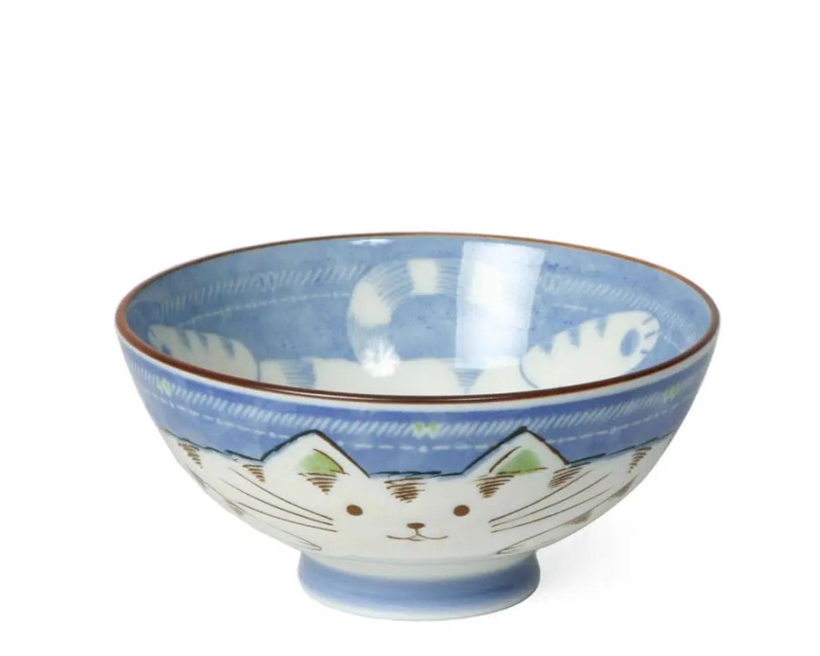 Whimsy Miya Company Bowls | Blue Cat Rice Bowl