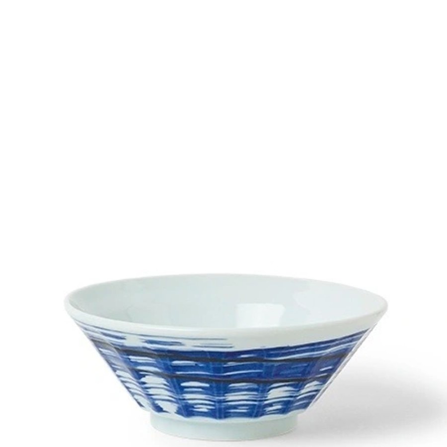Tabletop Miya Company Ramen Bowls | Blue Strokes 7.75" Ramen Bowl