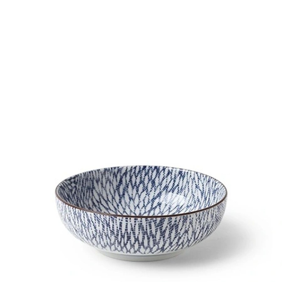 Tabletop Miya Company Shallow Bowls | Aizome Mums 5" Shallow Bowl