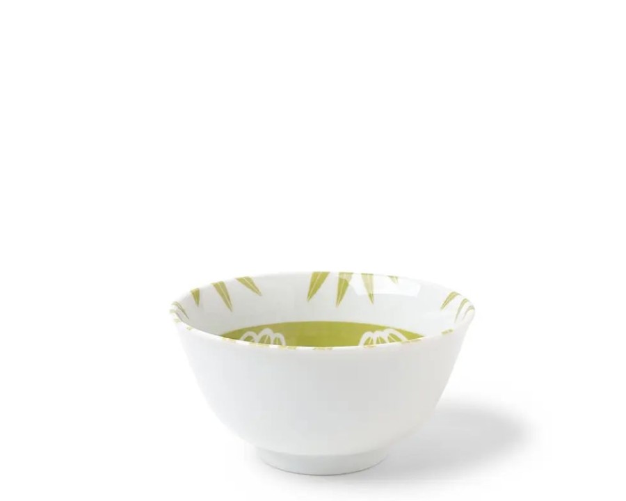 Whimsy Miya Company Pandas | Bowl Green Bamboo + Panda 5"