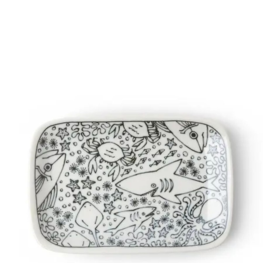 Whimsy Miya Company Plates | Plate Rectangle Happy Sea Animals