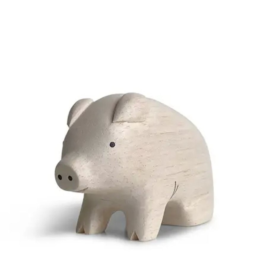 Whimsy Miya Company Pigs | T-Lab Wooden Animal - Pig