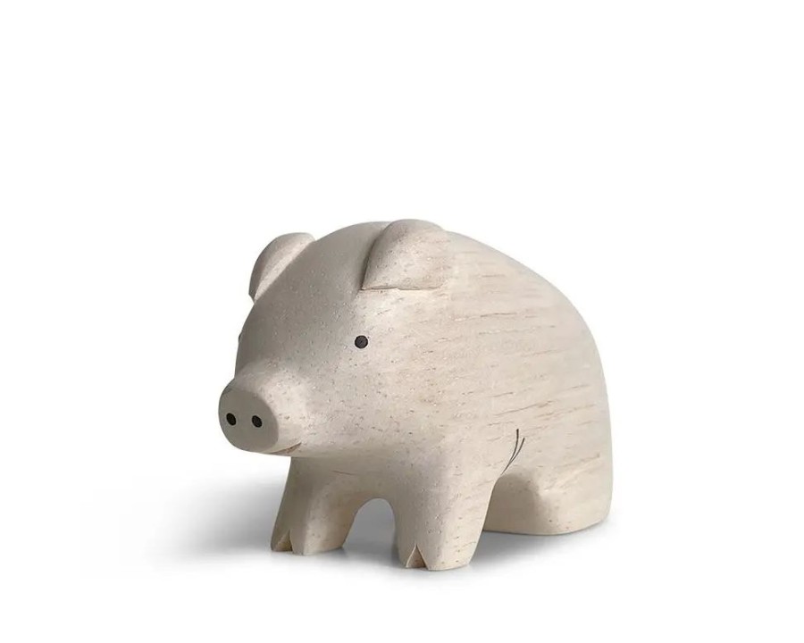 Whimsy Miya Company Pigs | T-Lab Wooden Animal - Pig
