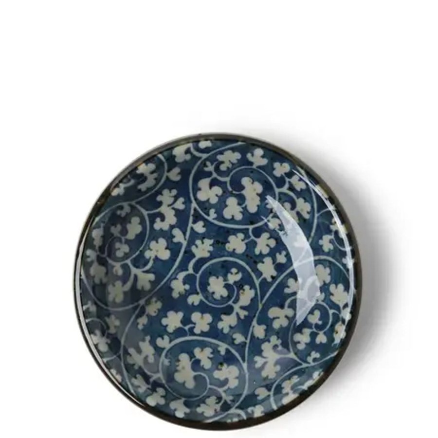 Tabletop Miya Company Sauce Dishes | Sauce Dish 3-5/8" Indigo Floral Arabesque