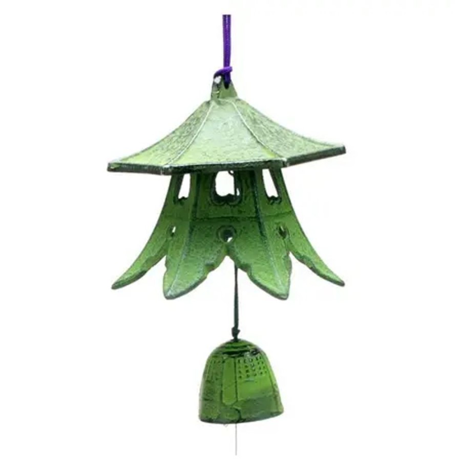 Home Miya Company Wind Chimes | Wind Chime Temple Bell Green