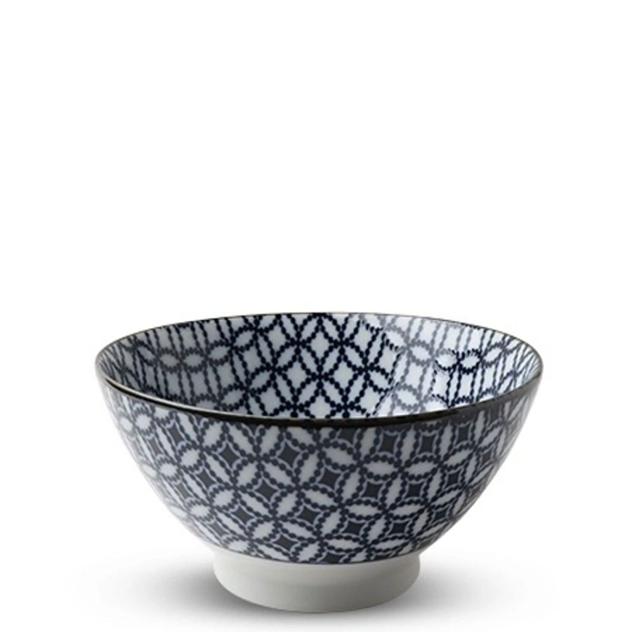 Tabletop Miya Company Ramen Bowls | Blue & White Shippou 7" Noodle Bowl