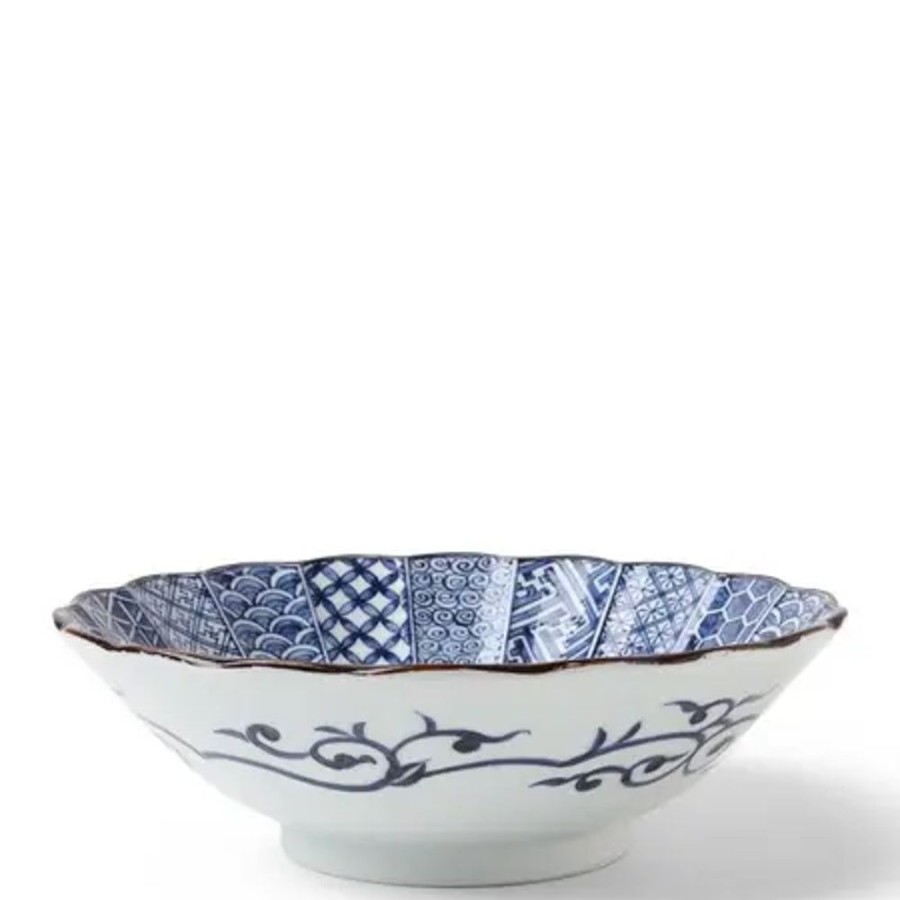 Tabletop Miya Company Serving Bowls & Plates | Blue Nishiki 10" Serving Bowl