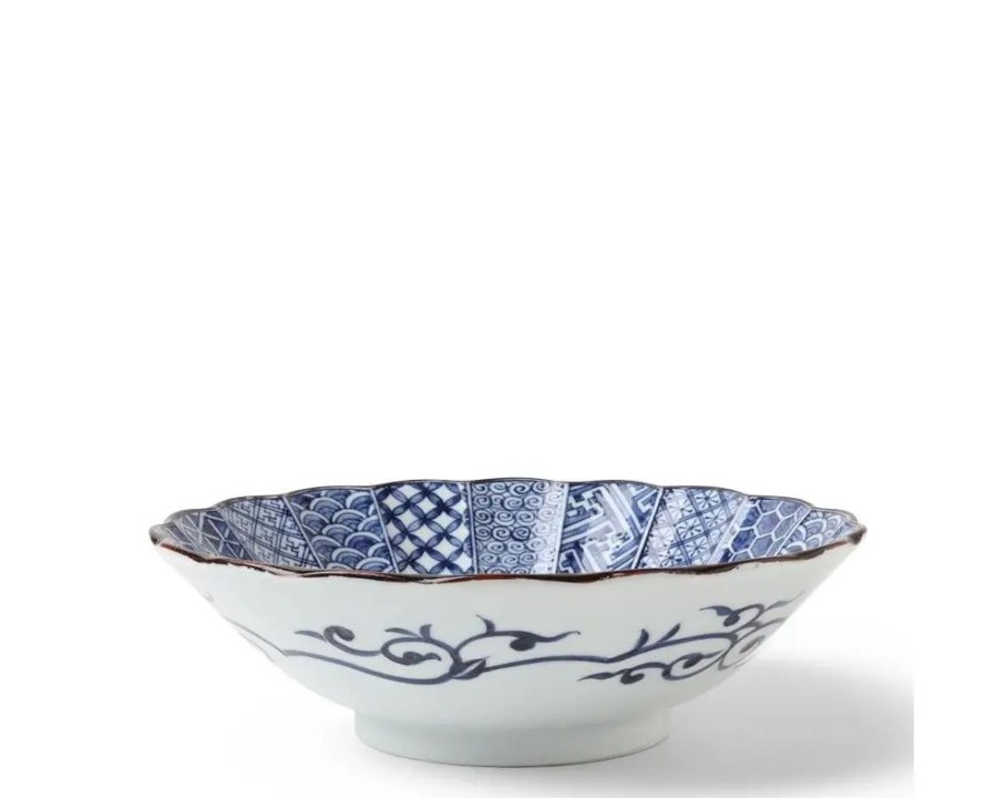 Tabletop Miya Company Serving Bowls & Plates | Blue Nishiki 10" Serving Bowl