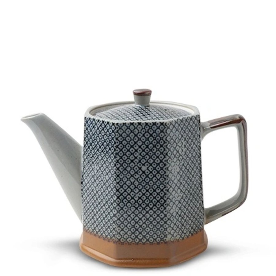 Tabletop Miya Company Teapots - Ceramic | Blue Vintage Dots Tea Pot