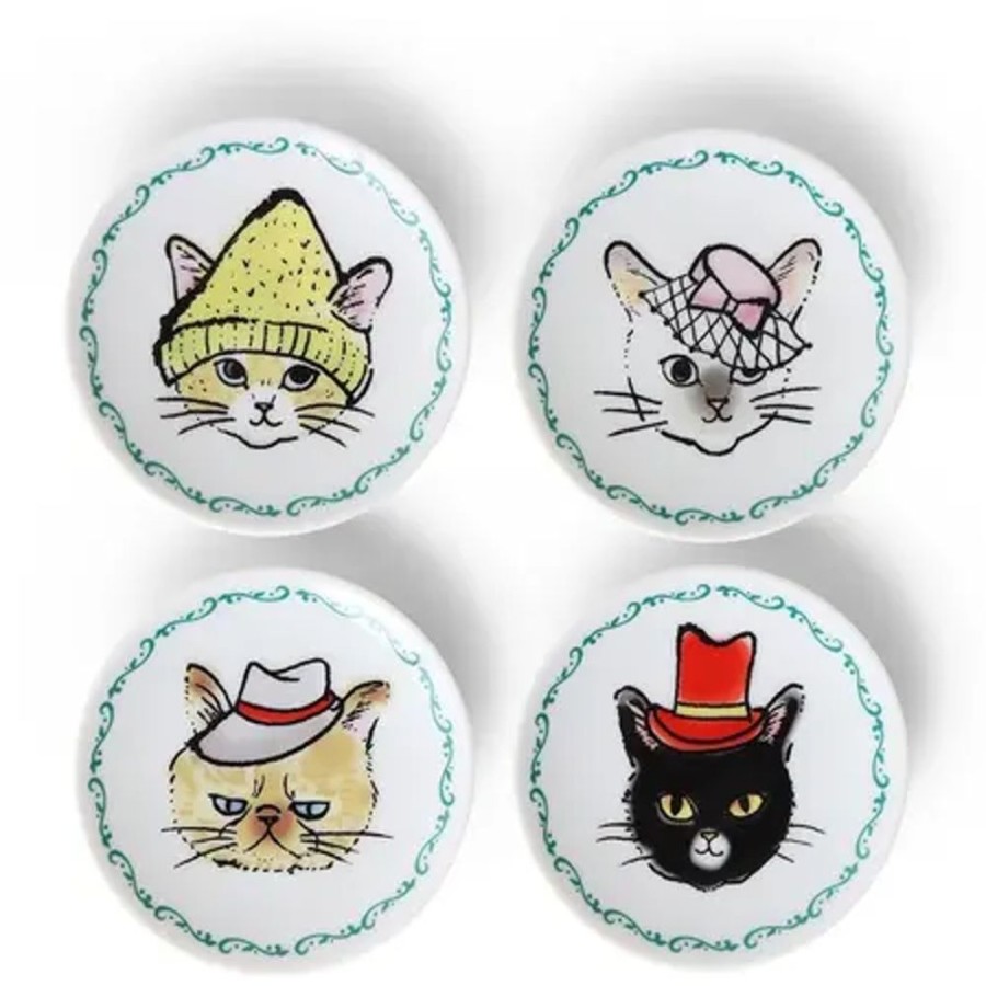 Whimsy Miya Company Plates | Cats In Hats Mini Plate Set