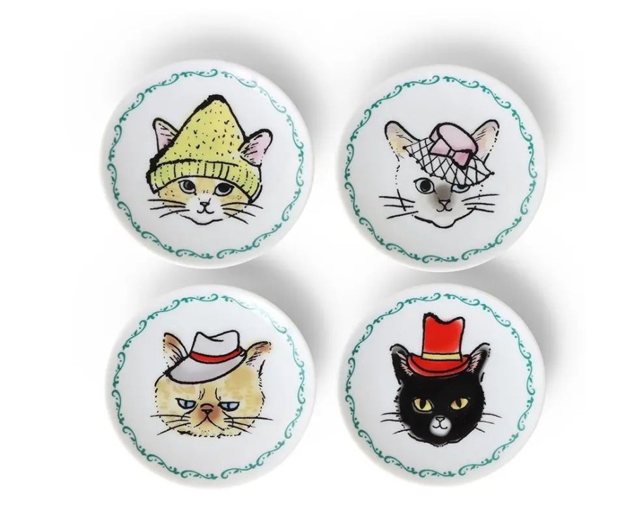 Whimsy Miya Company Plates | Cats In Hats Mini Plate Set