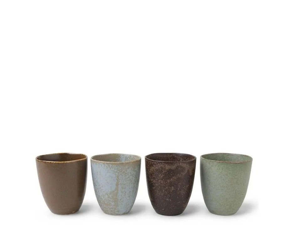 Tabletop Miya Company Cup/Mug Sets | Teacup Pacific Forest Matte Set Of 4