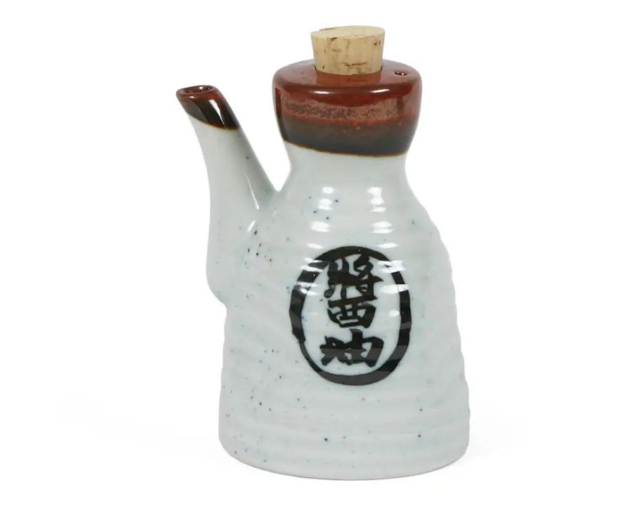 Tabletop Miya Company Sauce Pots | Shoyu 6 Oz. Sauce Pot With Cork - White