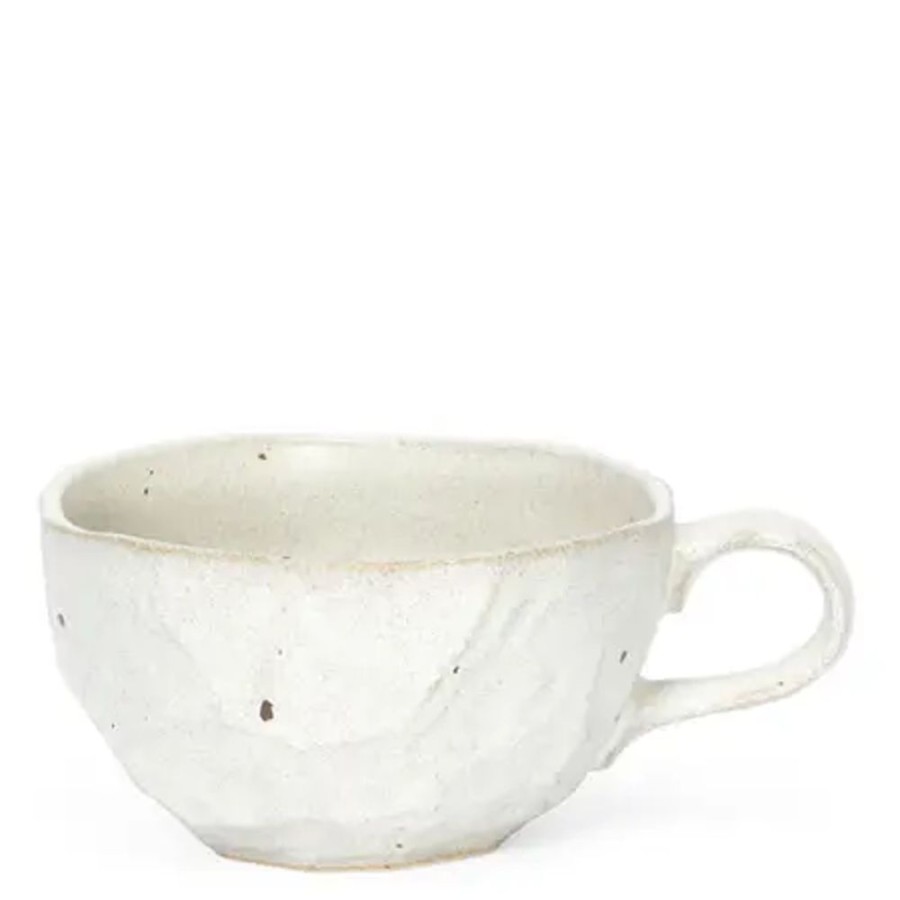 Tabletop Miya Company Mugs | Boulder Latte Mug - White