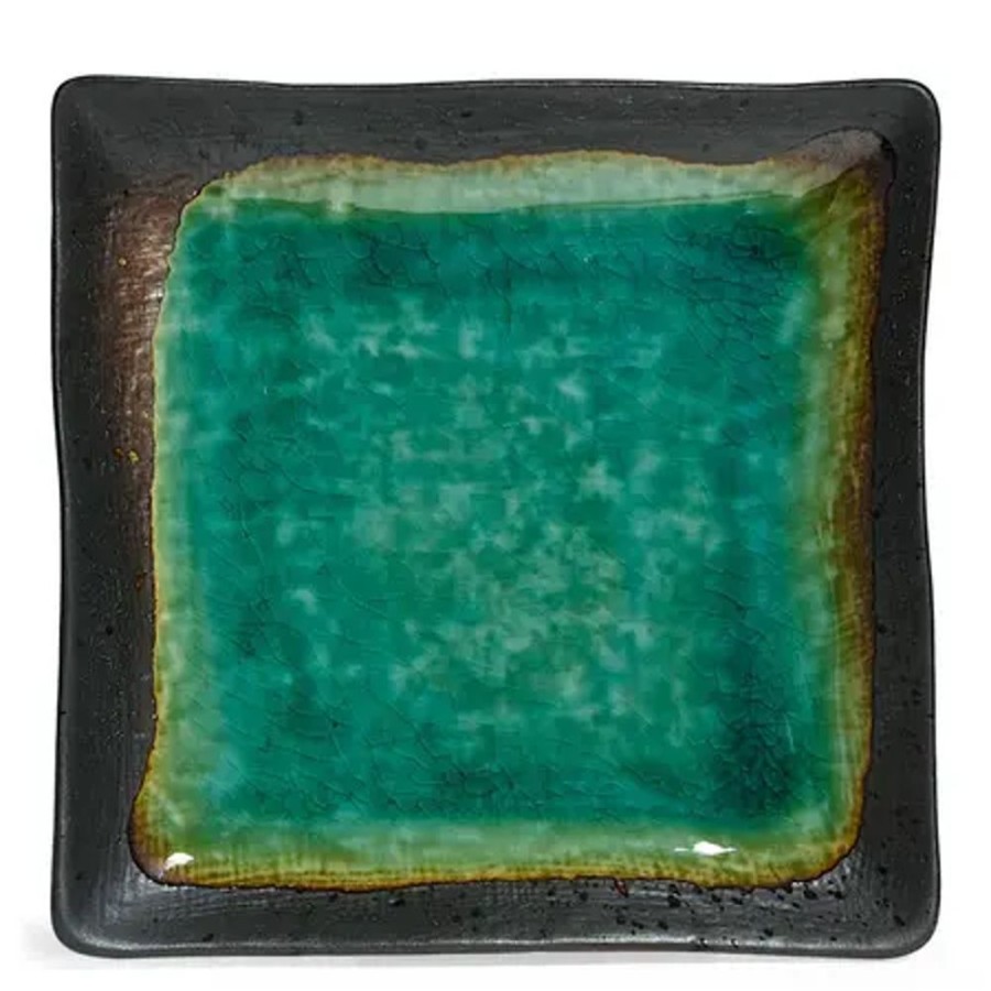 Tabletop Miya Company Medium Plates | Kosui Green 7" Square Plate