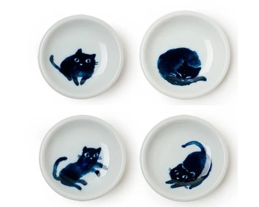 Whimsy Miya Company Cats | Midnight Blue Cat Dish Set