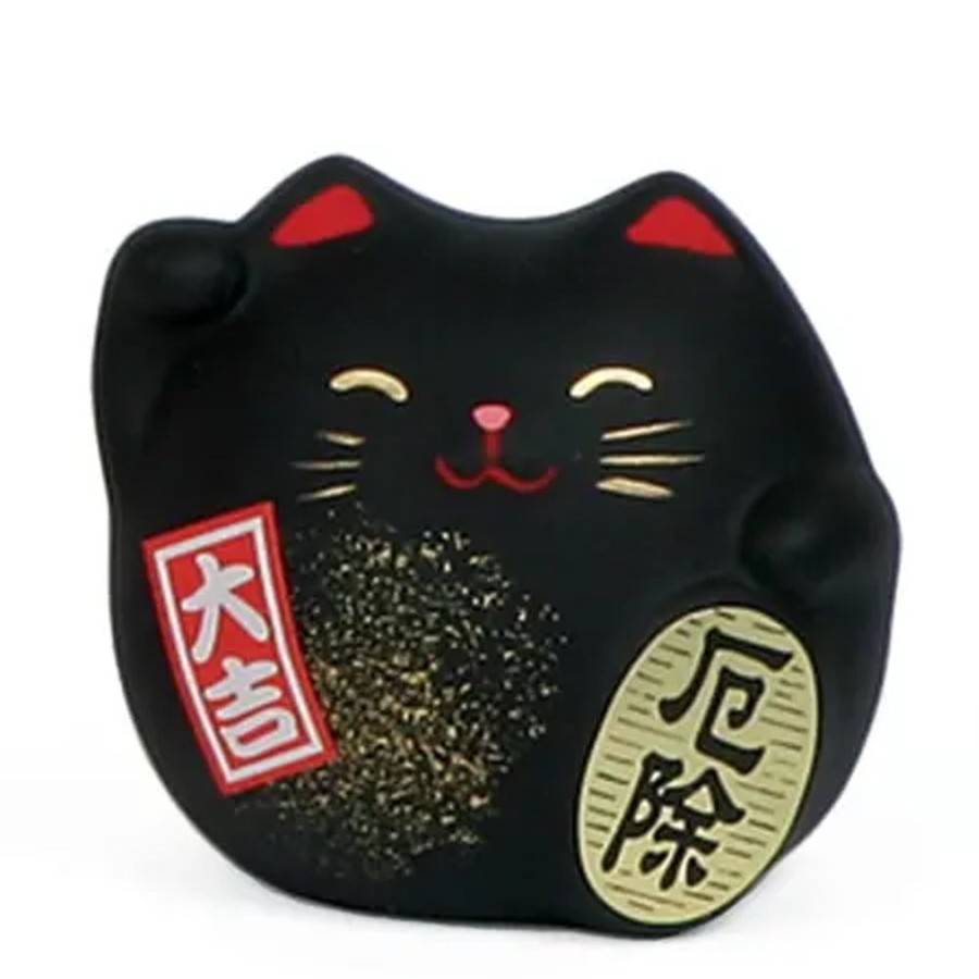 Whimsy Miya Company Figurines | Feng Shui Cat 2.25" - Black