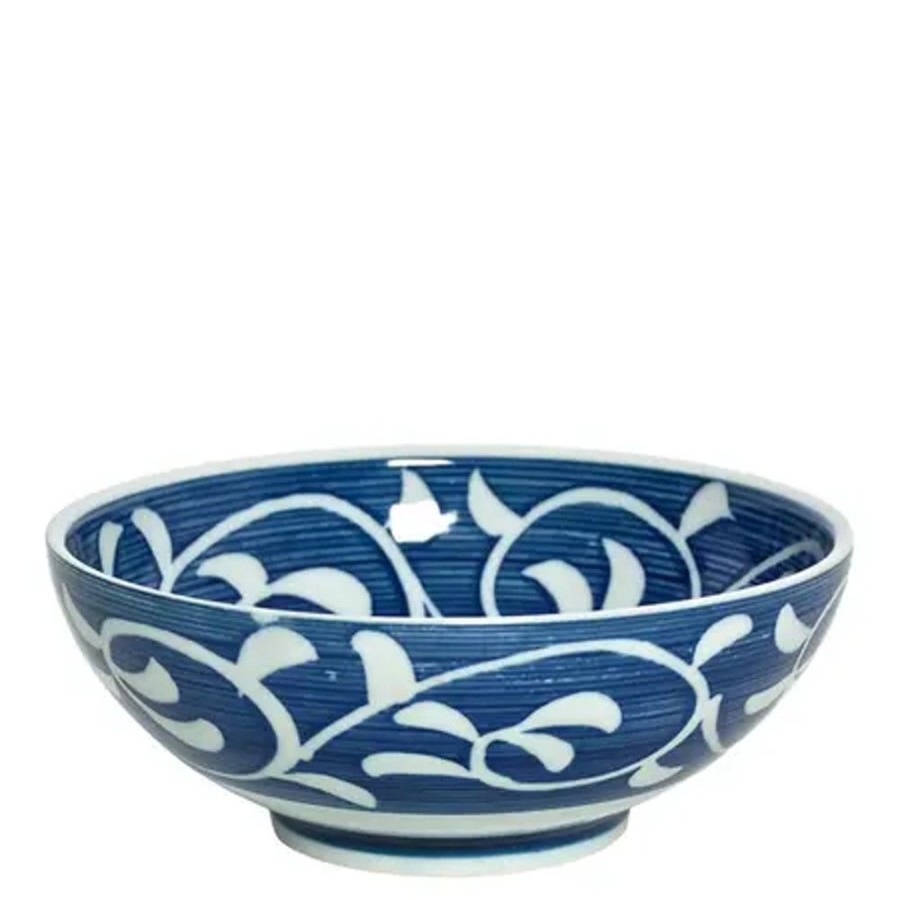Tabletop Miya Company Serving Bowls & Plates | Blue Karakusa 8.25" Bowl