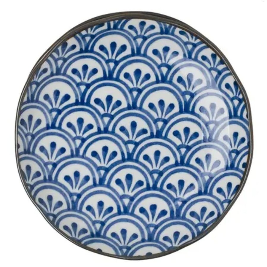 Tabletop Miya Company Medium Plates | Monyou 6.5" Hana Seigaiha Plate