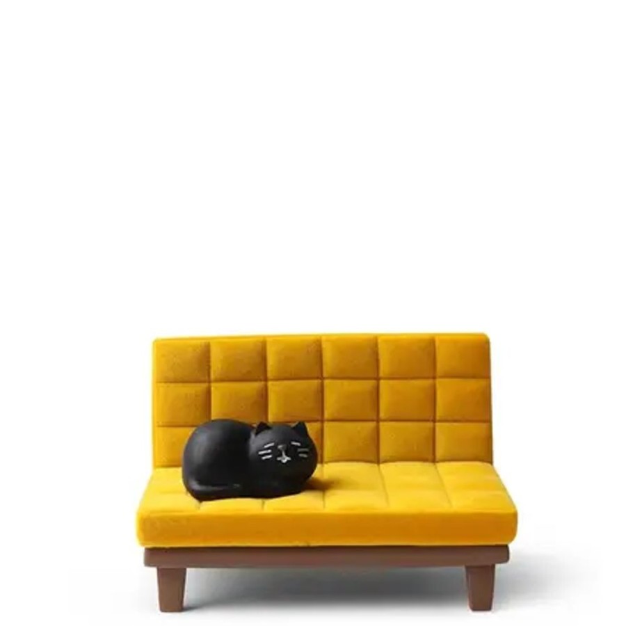 Whimsy Miya Company Cats | Phone Stand Cat On Sofa Yellow