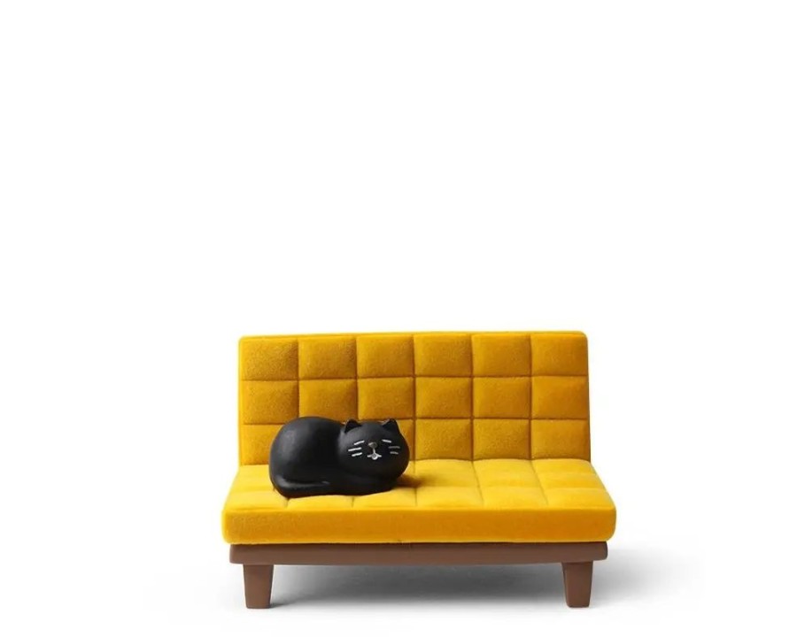 Whimsy Miya Company Cats | Phone Stand Cat On Sofa Yellow