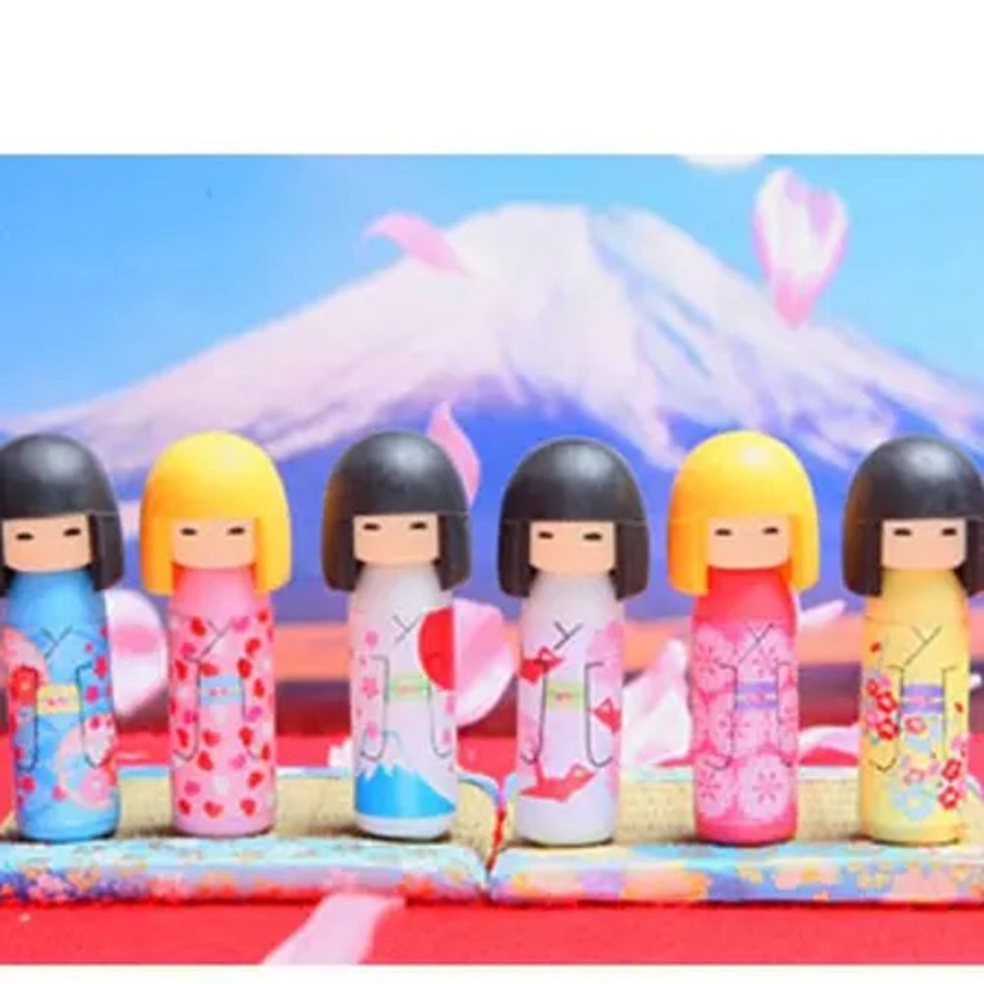Whimsy Miya Company Figurines | Iwako Kokeshi Doll Erasers At Miya