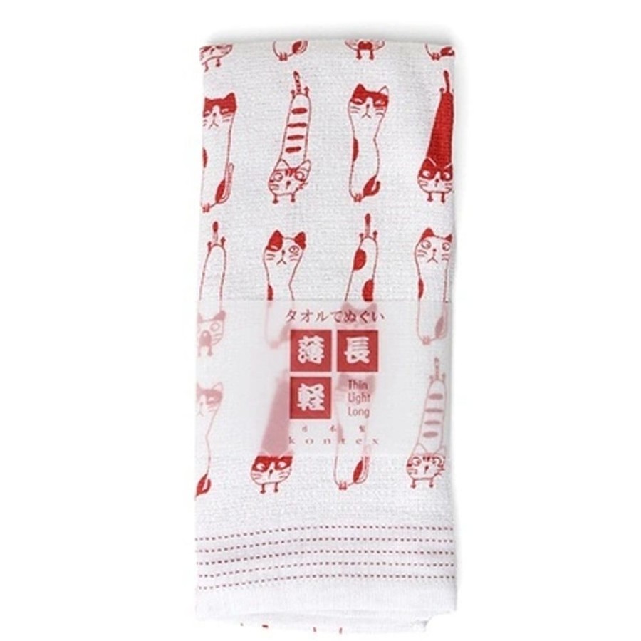 Whimsy Miya Company Cats | Tea Towel - Red Cats