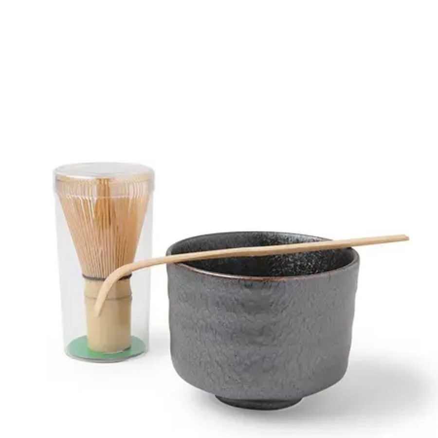 Tabletop Miya Company Matcha Bowls & Accessories | Matcha Set Peacock Sepia