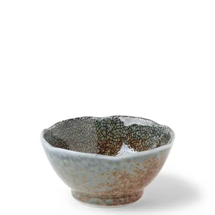 Tabletop Miya Company Sauce Dishes | Blue Sand Crackle Sauce Bowl 3-1/2"