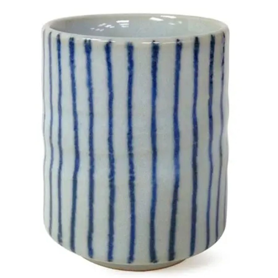 Tabletop Miya Company Teacups | Blue Stripes Teacup