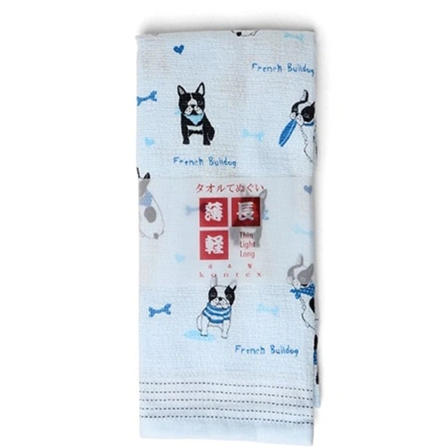 Whimsy Miya Company Dogs | Tea Towel - Blue Frenchie