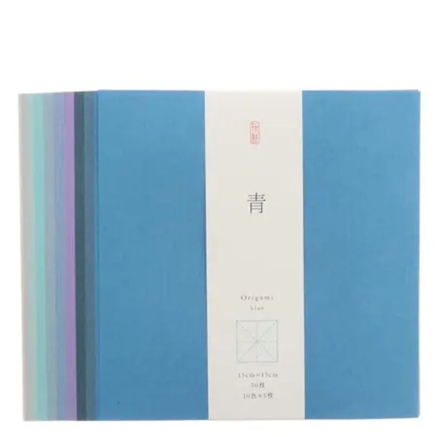 Whimsy Miya Company Origami | Origami Paper Washi 10-Shades Of Blue