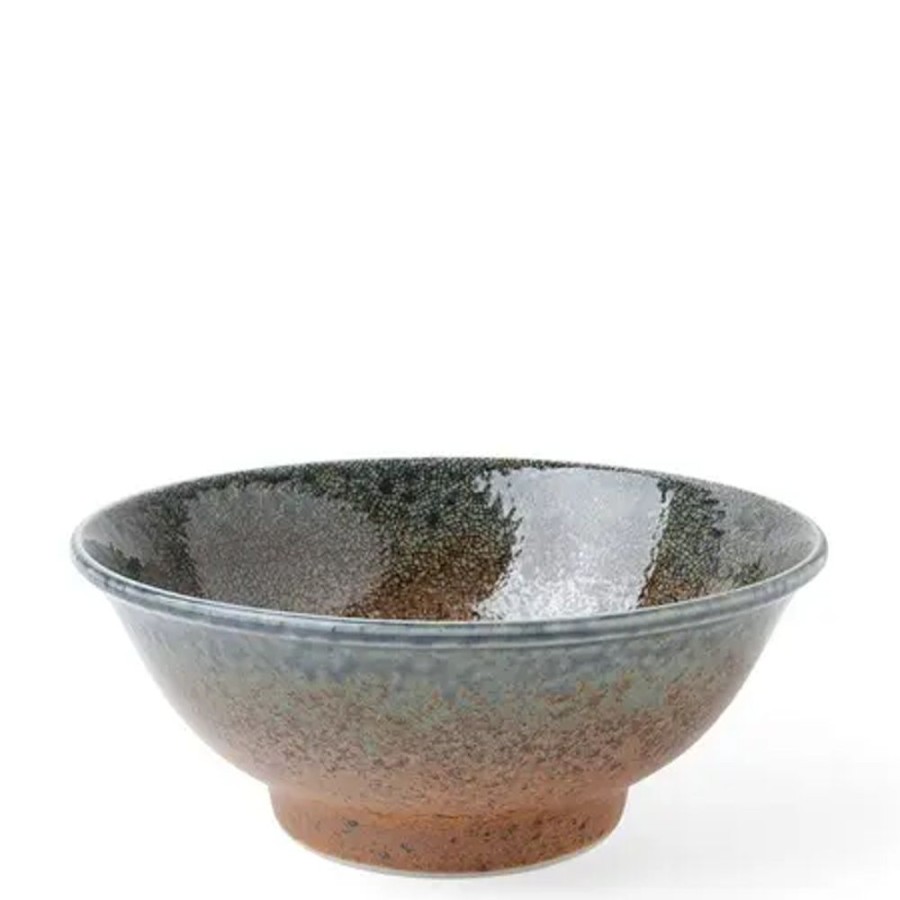 Tabletop Miya Company Ramen Bowls | Blue Sand Crackle Bowl 8-1/2"