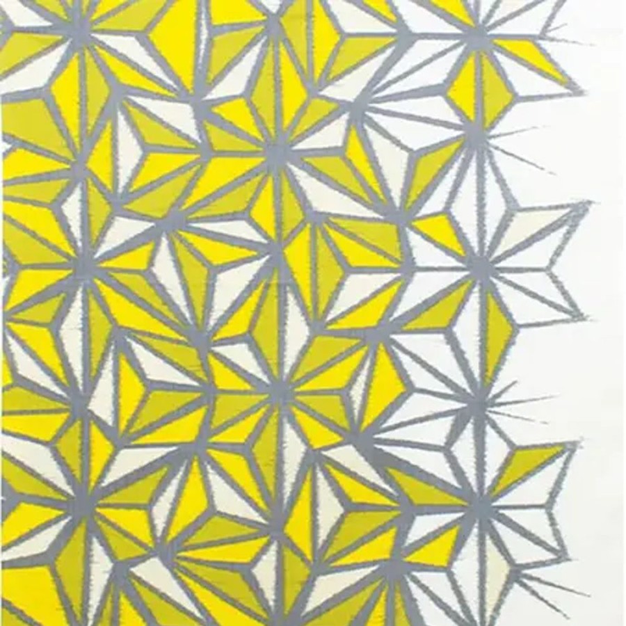 Home Miya Company Furoshiki & Tenugui | Furoshiki Pattern Asanoha Yellow 27.5" Sq.
